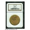Image 1 : 1924 $20 MS65 NGC. Well struck with satin luster,