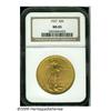 Image 1 : 1927 $20 MS65 NGC. Well struck and satiny, with a