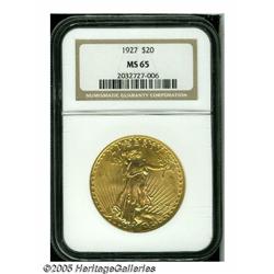 1927 $20 MS65 NGC. A high quality type coin that 