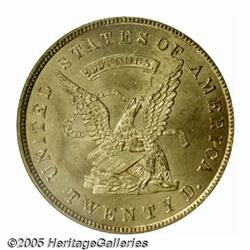 1853 $20 Assay Office Twenty Dollar, 900 Thous. M