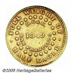 1849 $5 Norris, Gregg, & Norris Five Dollar, P.E.