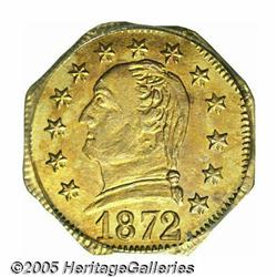 1872 25C Washington Octagonal 25 Cents, BG-722, L
