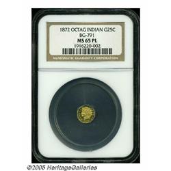 1872 25C Indian Octagonal 25 Cents, BG-791, R.3, 