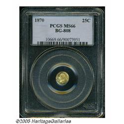 1870 25C Liberty Round 25 Cents, BG-808, R.4, MS6