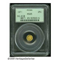 1871 25C Liberty Round 25 Cents, BG-810, Low R.7,