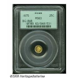 1875 25C Indian Round 25 Cents, BG-848, Low R.7, 