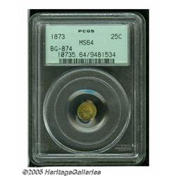 1873 25C Indian Round 25 Cents, BG-874, Low R.6, 