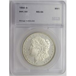 1880-S DMPLOBV MS64 SEGS SILVER MORGANS DOLLAR