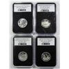 Image 1 : 4-GRADED SILVER QTRS-LITTLETON HOLDERS