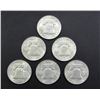 Image 2 : 6- FRANKLIN HALF DOLLARS AU/BU