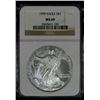 Image 1 : 1999 AMERICAN SILVER EAGLE NGC MS 69