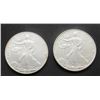 Image 1 : 1997 & 2001 AMERICAN SILVER EAGLES