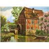 Image 2 : Oil on Canvas Watermill House Landscape Dated 39