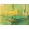 Image 3 : 70's Signed Bogart Lithograph Venice Scene Framed