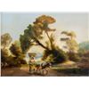 Image 2 : Oil on Canvas XVIII / XIV Landscape Scene Donkey