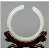 Image 5 : Chinese Hetian Jade White Double Dragon Bangle