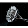 Image 3 : 10K White Gold Diamond Cluster Ring CRV $1350