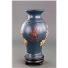 Image 4 : Chinese Blue Zisha Dragon Vase with Wood Stand