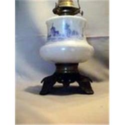 BLUE WINDMILL SCENE 10 1/2"B, 1895 CIRCA