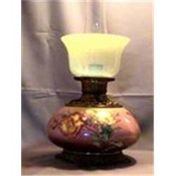 PAINTED FLORAL DECAL 20 1/2"CH, 1890 CIRCA 