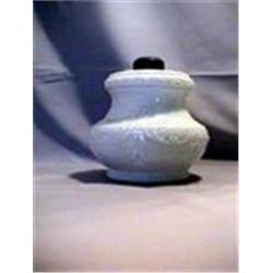 MILK GLASS SCROLL, 6 3/4"C, 1895 CIRCA 