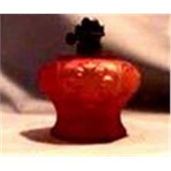 RUBY DRAPE MINI, 5 1/2"B, 1900 CIRCA 