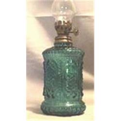 BLUE MINI LAMP, 9 1/4"CH, 1890 CIRCA