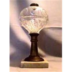 RING PUNTY & HEART LAMP, 10"C, 1870 CIRCA