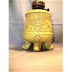 AVALON SALT GLACE SIGNED - PIECE HAS BEEN REPAIRED, 20 1/2"CH, 1920? CIRCA 