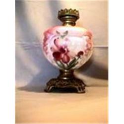 MOLDED DRAPERY - PINK LAMP, 4 1/2"B, 1880 CIRCA