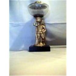 COLUMBUS FIGURE ? LAMP 11 3/4 'C, 1880 CIRCA 