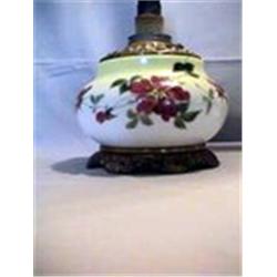 FLORAL LAMP, 8 1/2"FH, 1890 CIRCA 