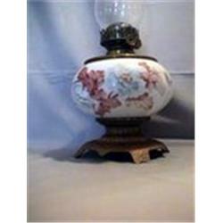 BLUE FLOWER/RUST LIONS, 17 1/2"CH, 1890 CIRC