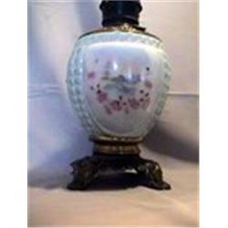 SCENES LAMP, 14"F, 1890 CIRCA 