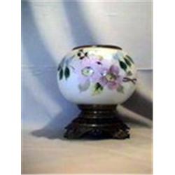 FLORAL LAMP, 8 1/4"R, 1885 CIRCA 