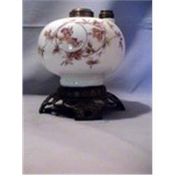 MILK GLASS CHERUB LAMP 7 1/4"-C, 1890 CIRCA