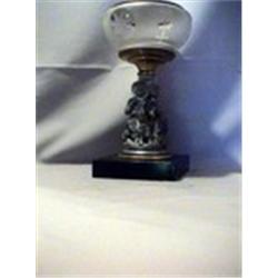 2 GIRLS/LAMB FIGURINE 10 1/2"-C, 1870 CIRCA