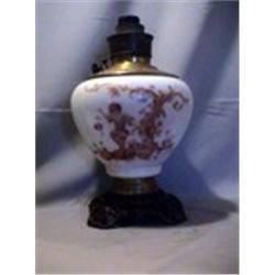 YOUNG BOY SCENE LAMP 12 1/4"-FH, 1890 CIRCA 