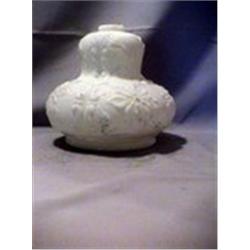 MILK GLASS FLORAL LAMP 7"-NC, 1900 CIRCA