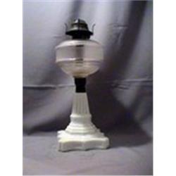 HOBBS CONNECTOR LAMP FROSTED, 15"B, 1870 CIRCA