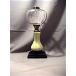 CUSTARD BELKNAP LAMP, 12 1/2C 1870 CIRCA 