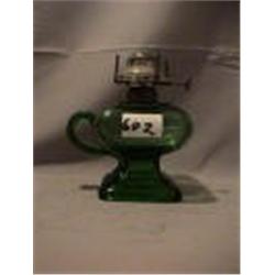 GREEN FINGER LAMP, 6 1/2"B, 1900 CIRCA