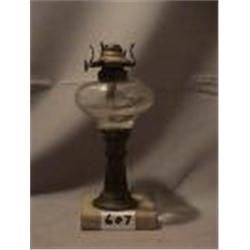 EARLY CUT FONT LAMP, 8 3/4"B, 1870 CIRCA