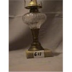 LOOP & BULLSEYE LAMP, 8 1/2"B, 1870 CIRCA