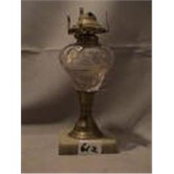 VINING STAR LAMP, 9"B, 1870 CIRCA