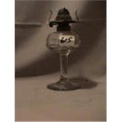 ALL GLASS BEEHIVE LAMP, 7 3/4"B, 1858-1867 CIRCA