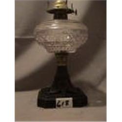 STAR - IRON LEAF BASE LAMP, 10"B, 1870 CIRCA