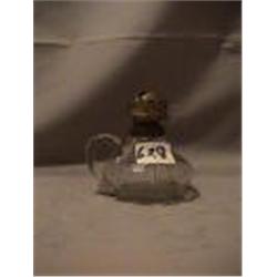 DOUBLE RIB & OVAL FINGER LAMP, 4 1/4"B, 1880 CIRCA