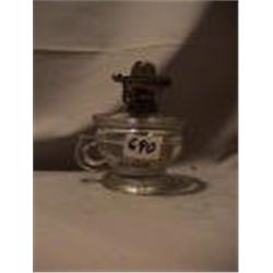 LOMOX FINGER LAMP, 5 1/2"B, 1870 CIRCA 