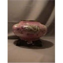 PINK DRAGON LAMP BASE, 7 1/4" R, 1895 CIRCA